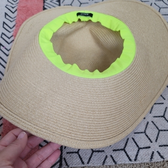 J.CREW WIDE BRIM PAPER STRAW HAT - Picture 6 of 11